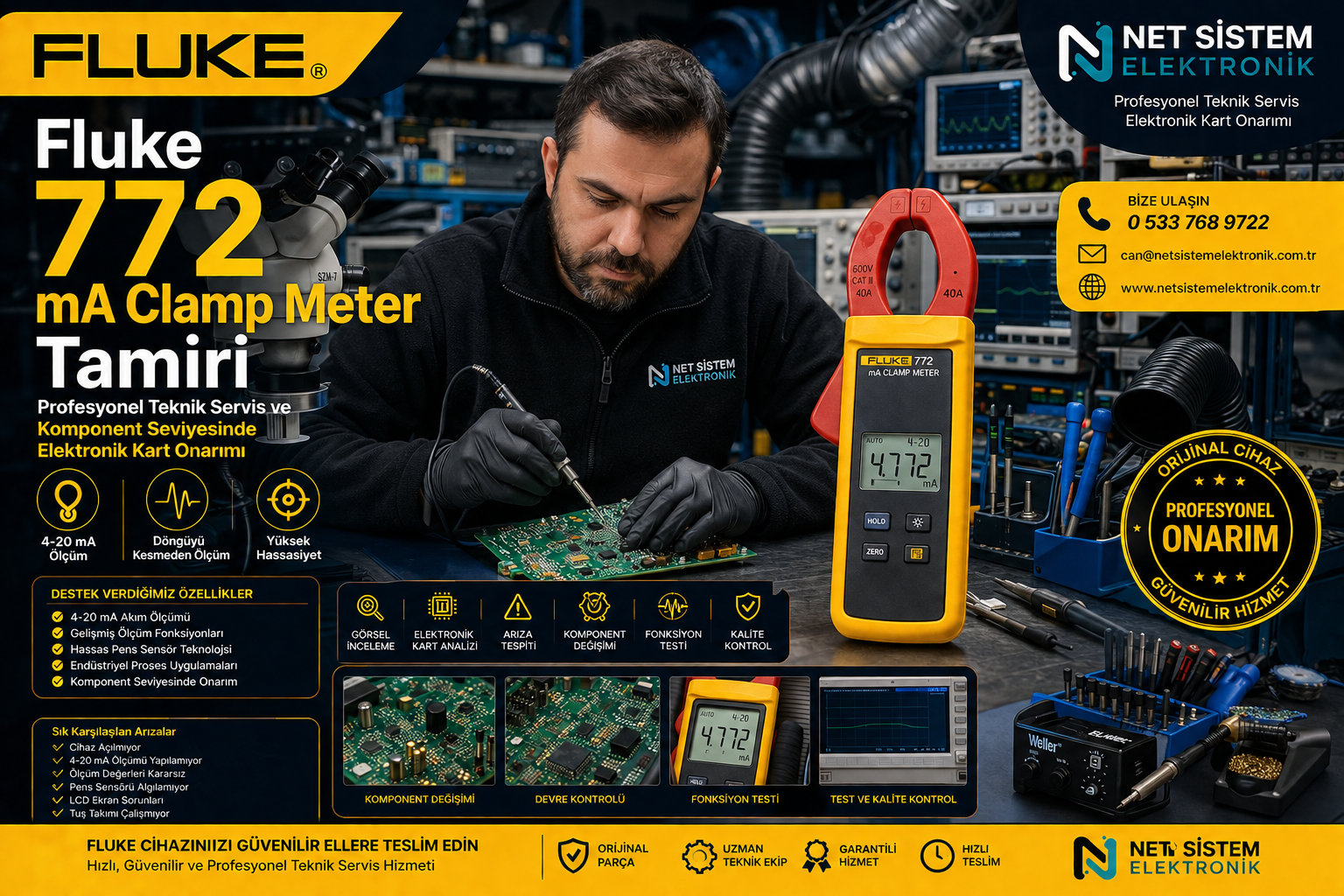 Profesyonel Teknik Servis ve Komponent Seviyesinde Elektronik Kart Onarımı