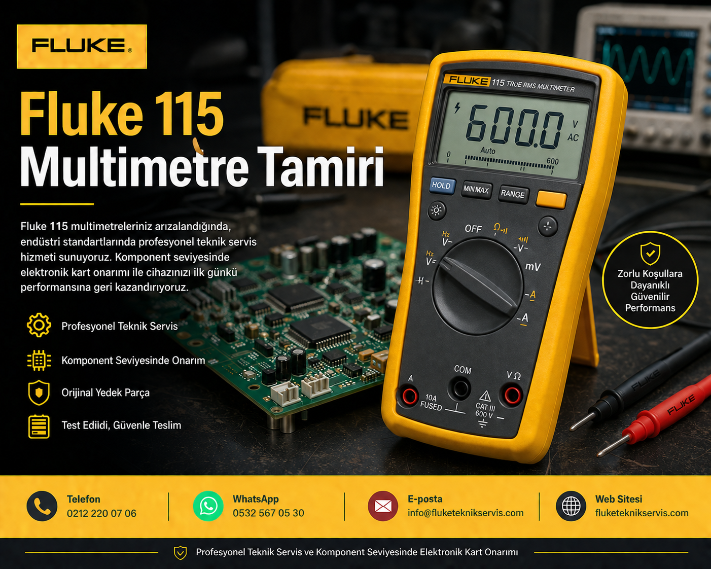 Fluke 115 Multimetre Tamiri