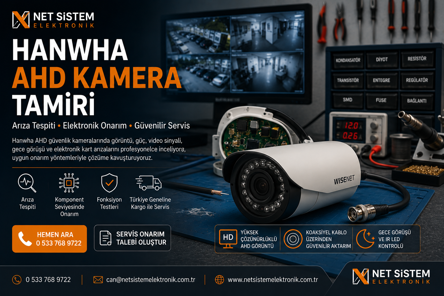 Hanwha AHD Kamera Tamiri