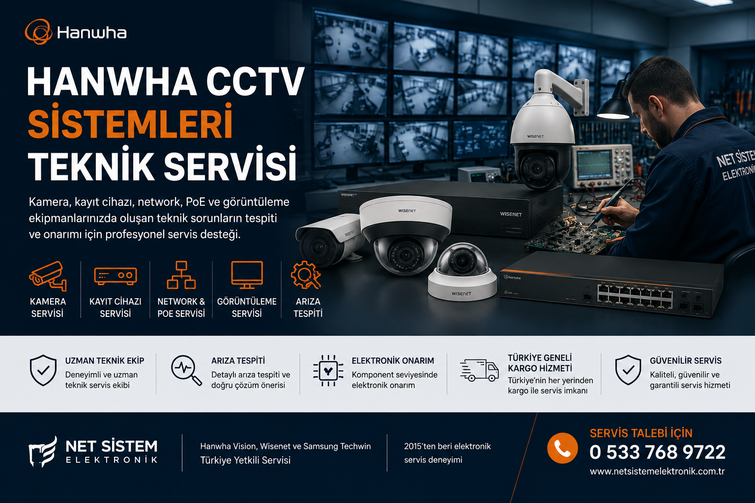 Hanwha CCTV Sistemleri Teknik Servisi