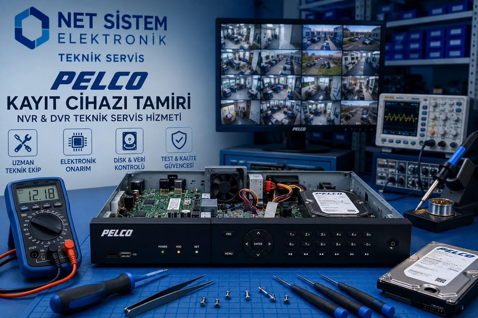Pelco kayıt cihazı tamiri teknik servis