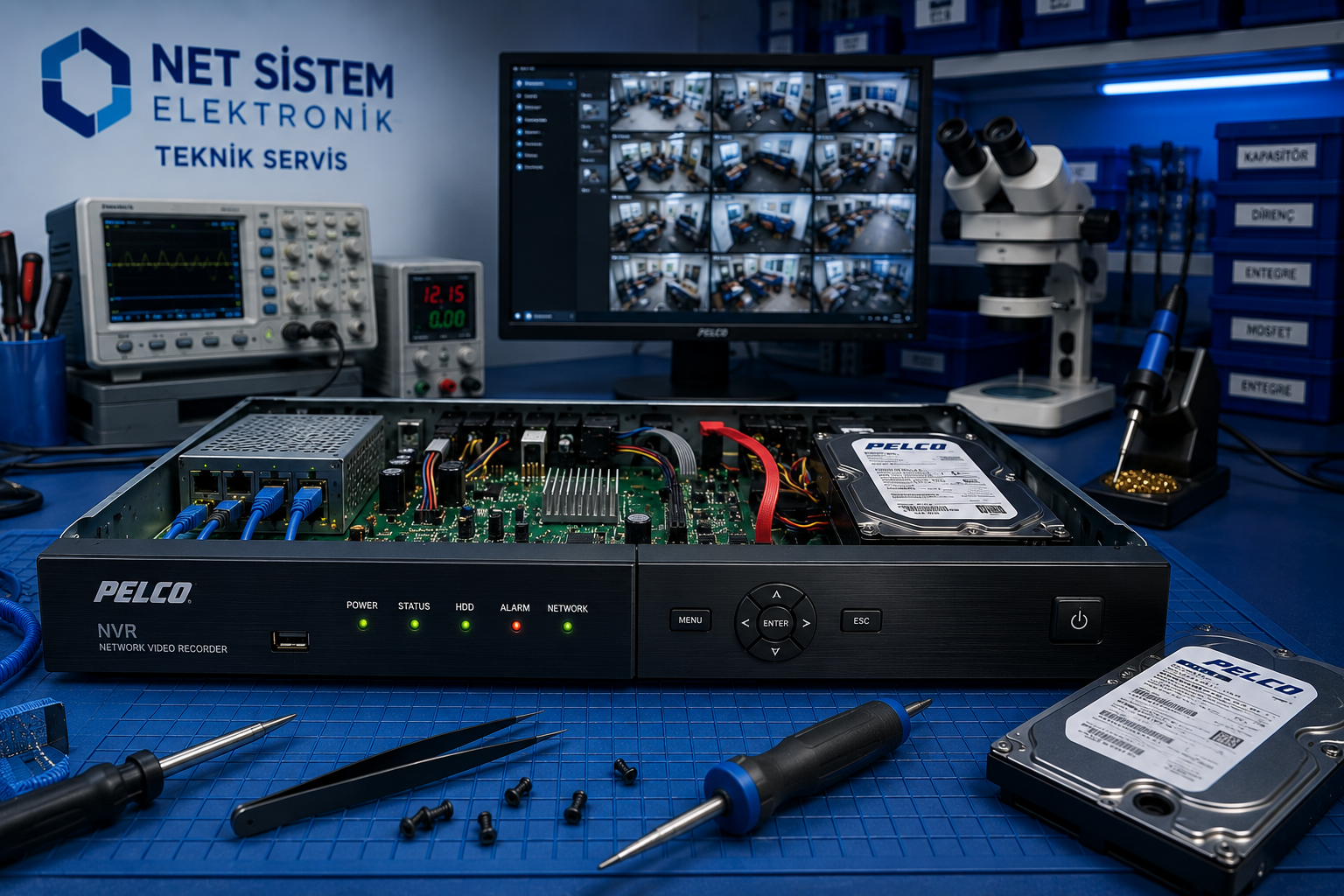 Pelco NVR tamiri teknik servis